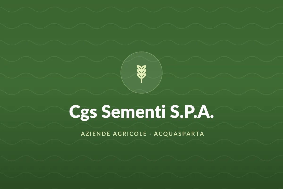 Cgs Sementi S.P.A.