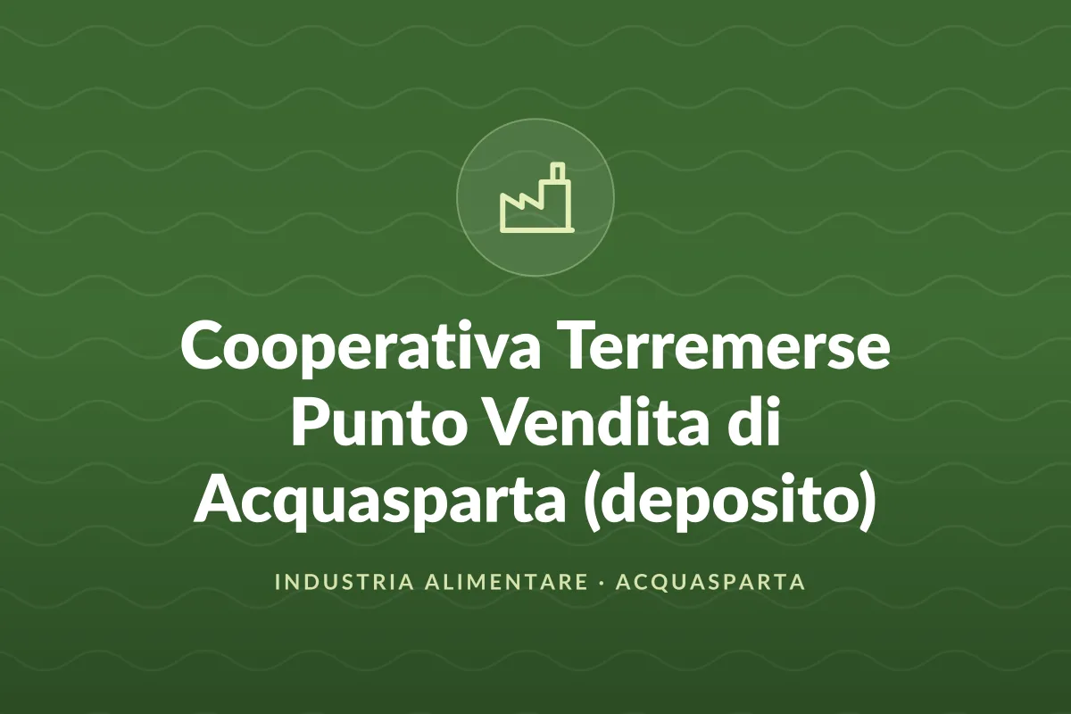 Cooperativa Terremerse Punto Vendita di Acquasparta (deposito)
