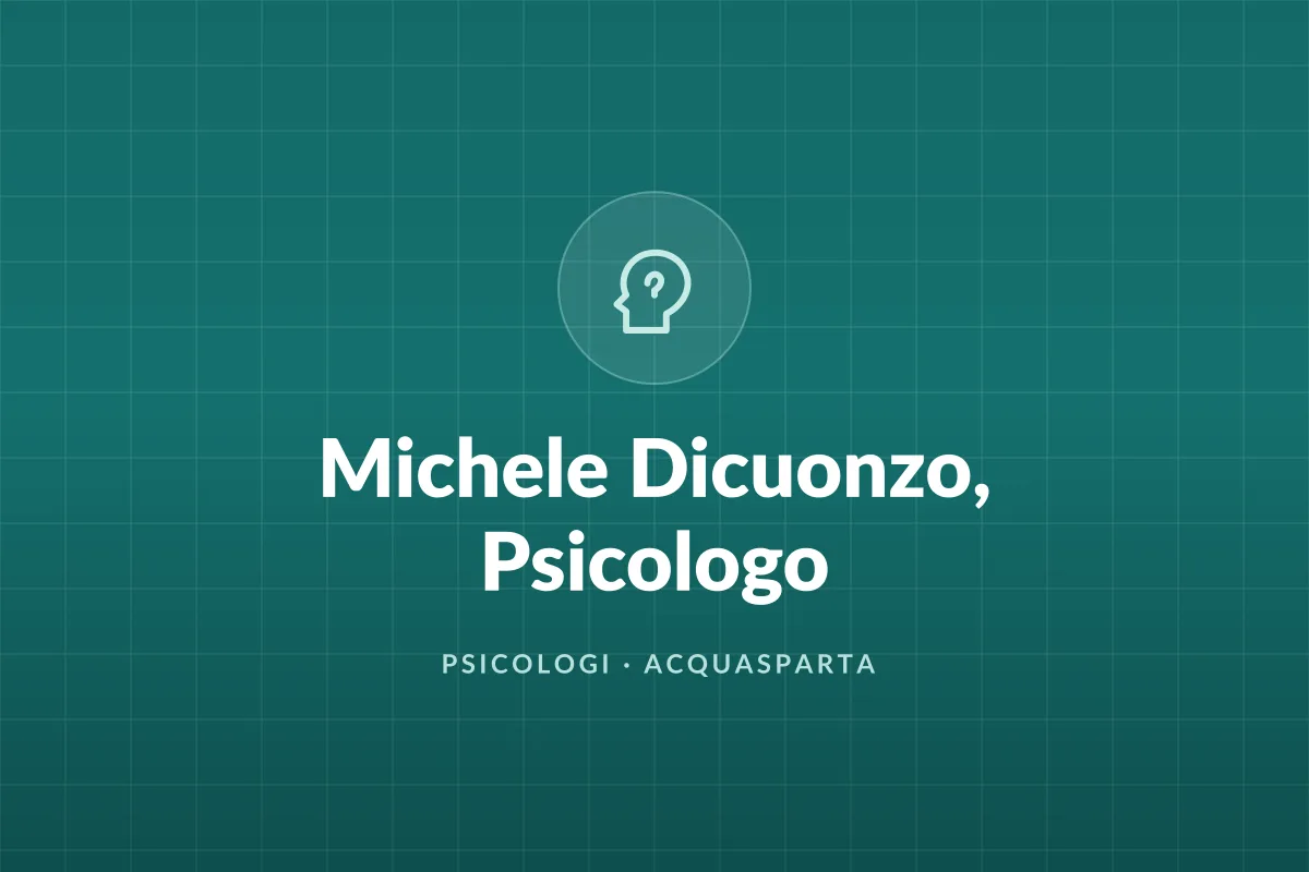 Michele Dicuonzo, Psicologo