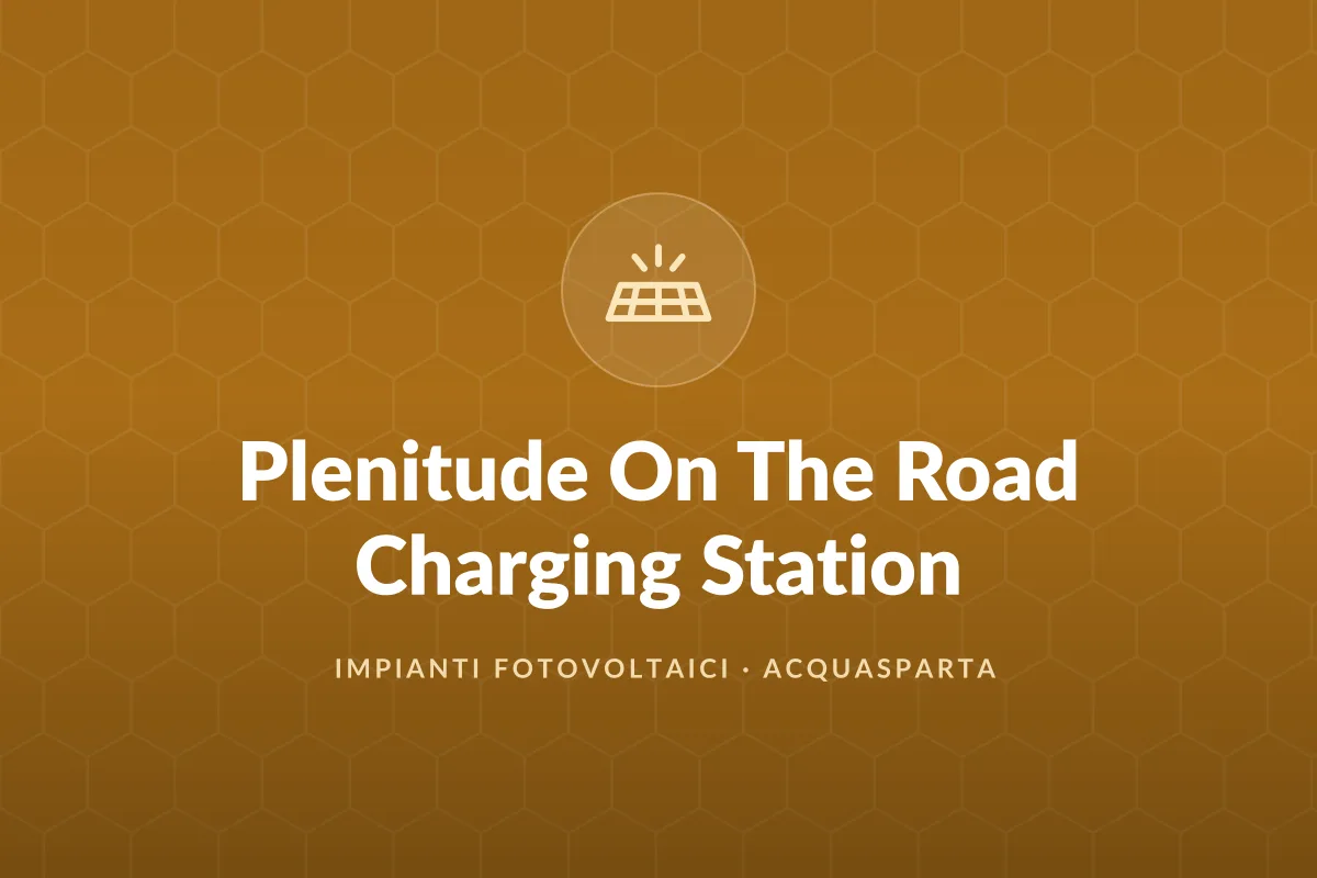 Plenitude On The Road Charging Station