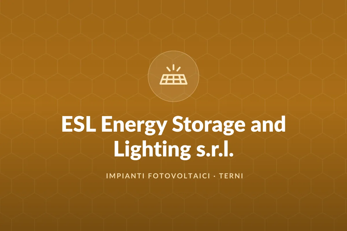 ESL Energy Storage and Lighting s.r.l.