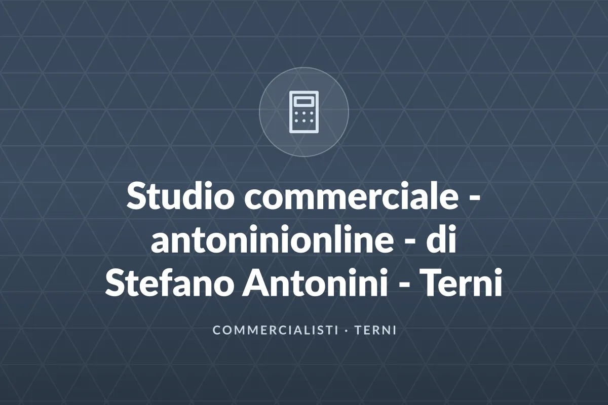 Studio commerciale - antoninionline - di Stefano Antonini - Terni