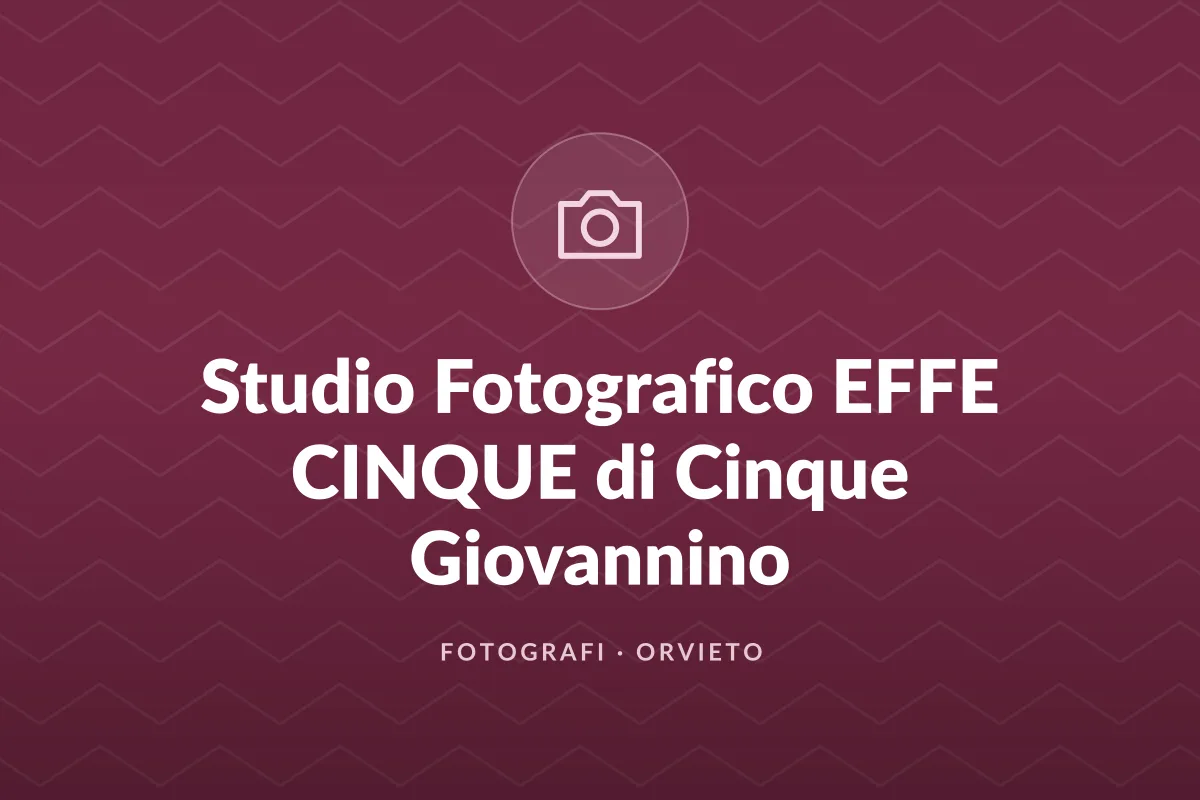 Studio Fotografico EFFE CINQUE di Cinque Giovannino