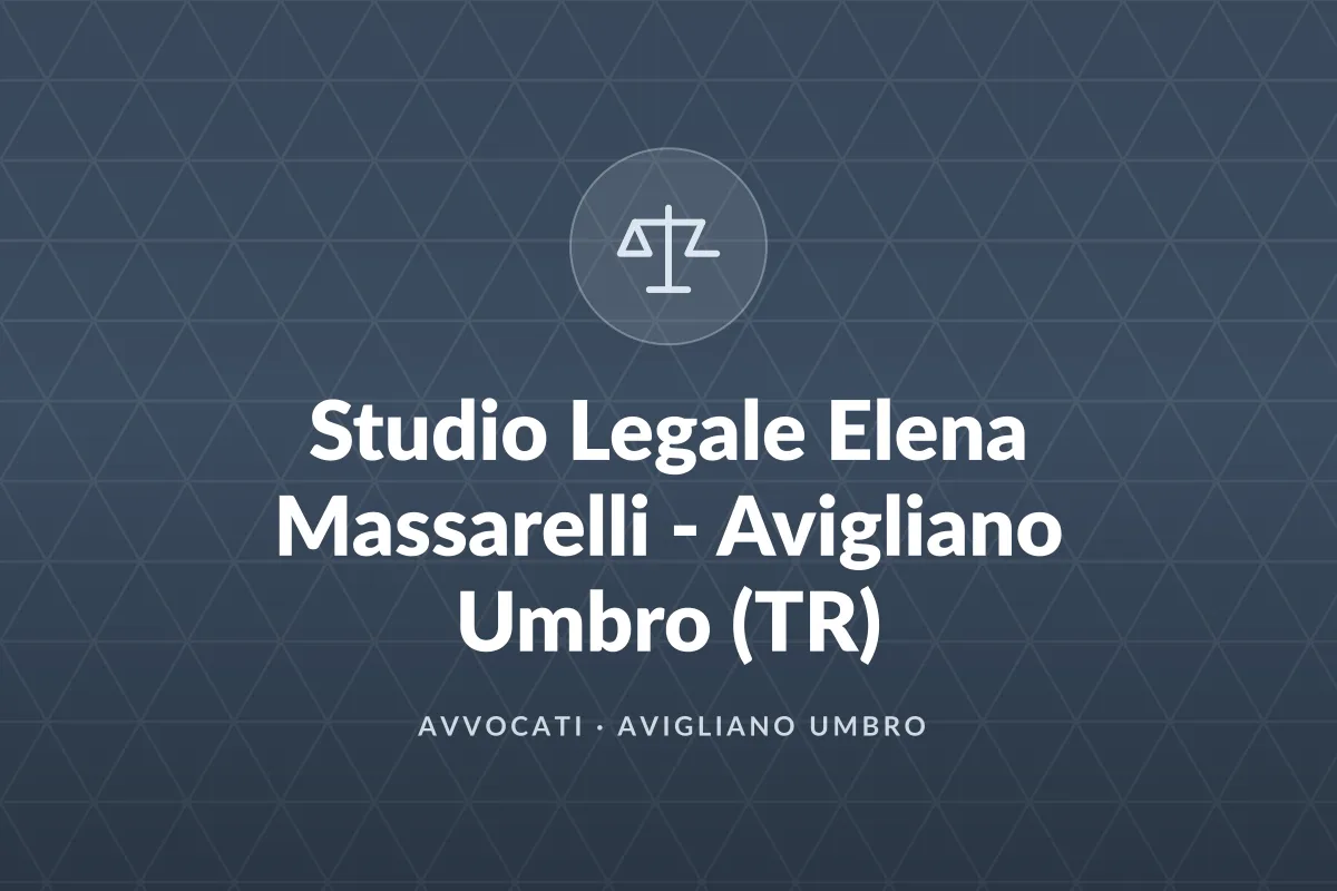 Studio Legale Elena Massarelli - Avigliano Umbro (TR)