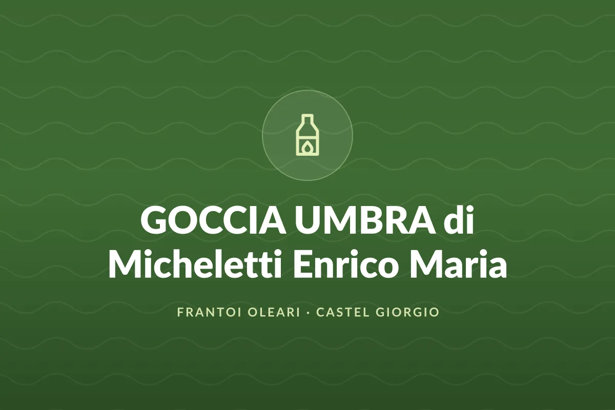 GOCCIA UMBRA di Micheletti Enrico Maria