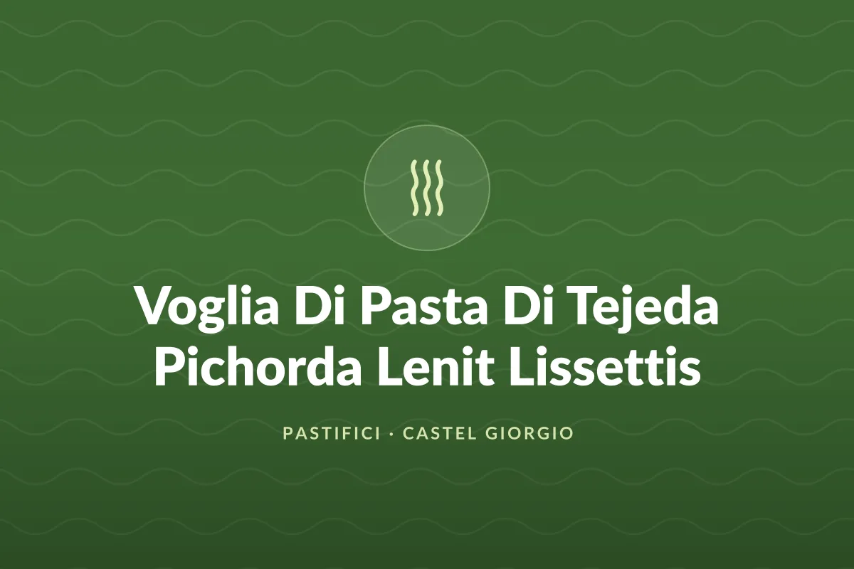 Voglia Di Pasta Di Tejeda Pichorda Lenit Lissettis