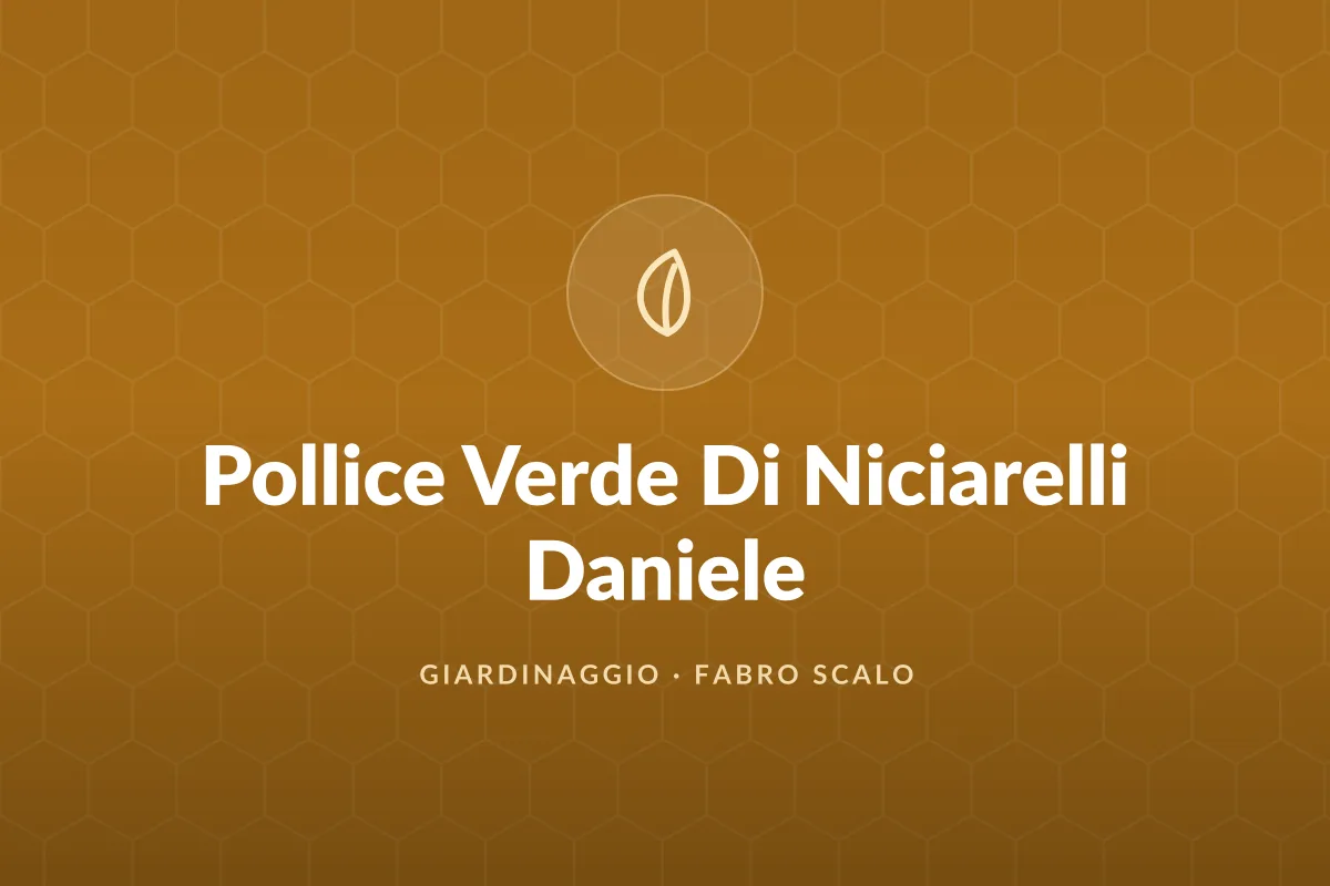 Pollice Verde Di Niciarelli Daniele