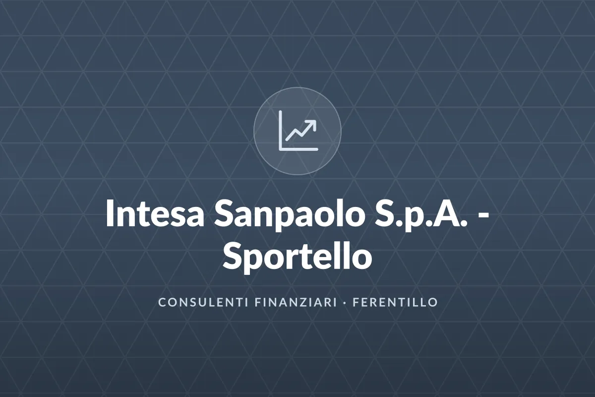 Intesa Sanpaolo S.p.A. - Sportello