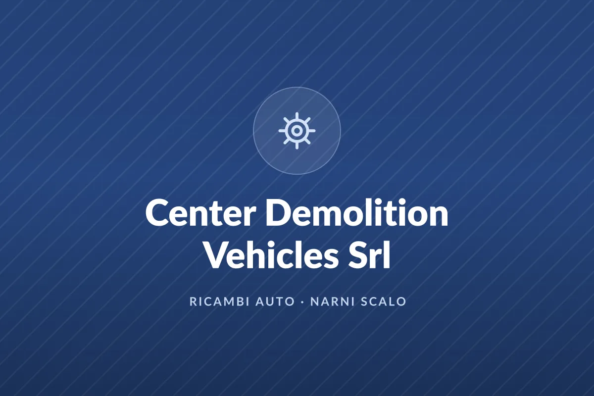 Center Demolition Vehicles Srl