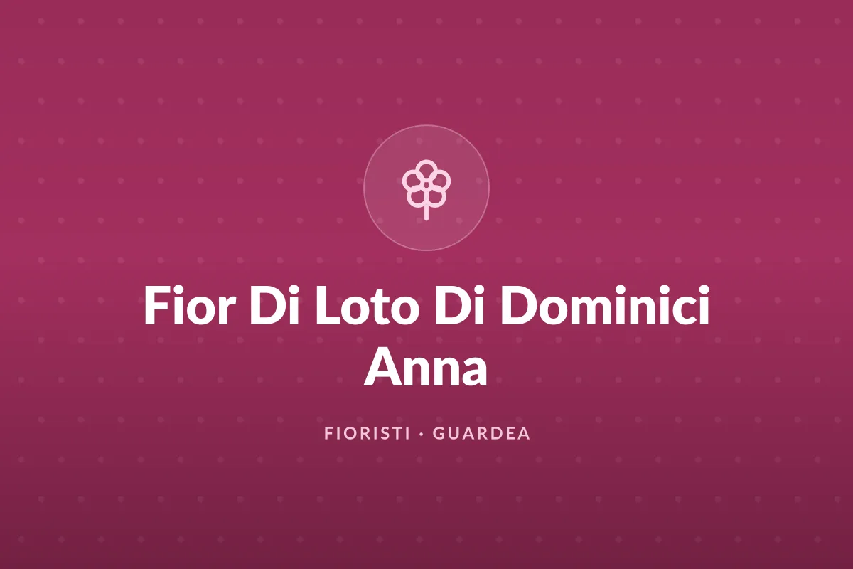 Fior Di Loto Di Dominici Anna