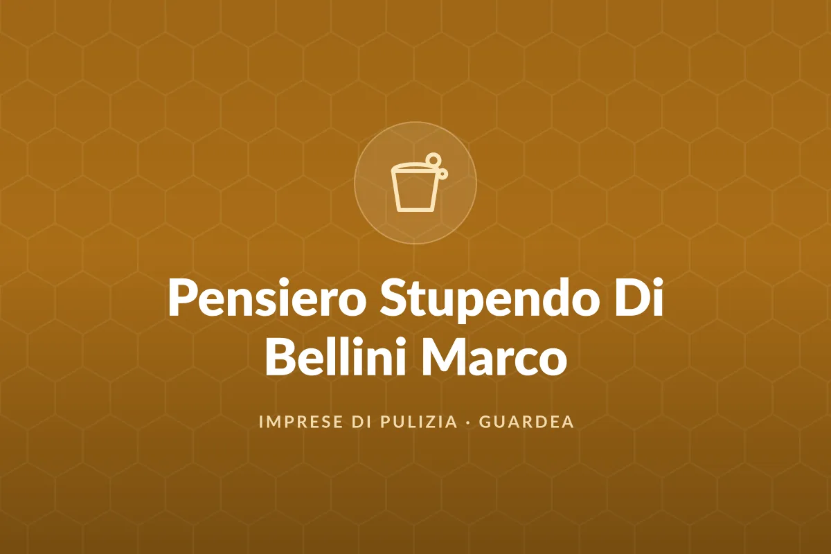 Pensiero Stupendo Di Bellini Marco