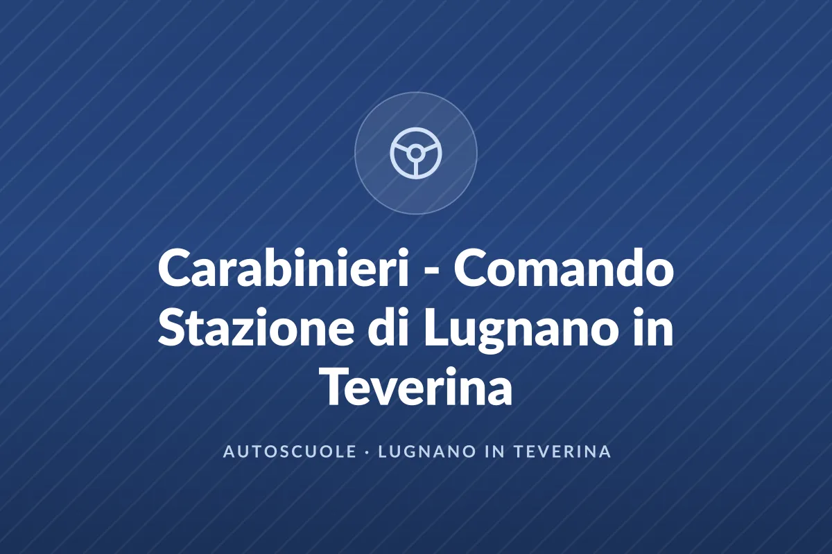 Carabinieri - Comando Stazione di Lugnano in Teverina