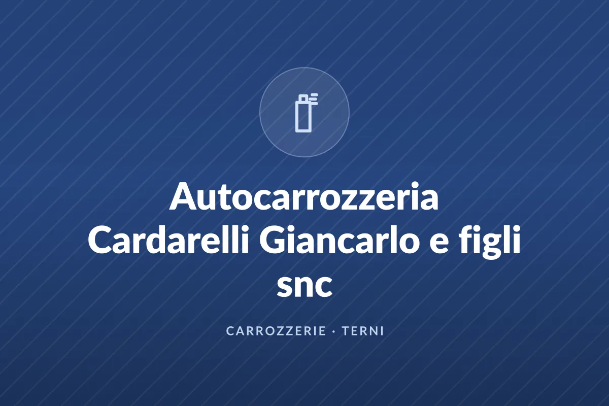 Autocarrozzeria Cardarelli Giancarlo e figli snc