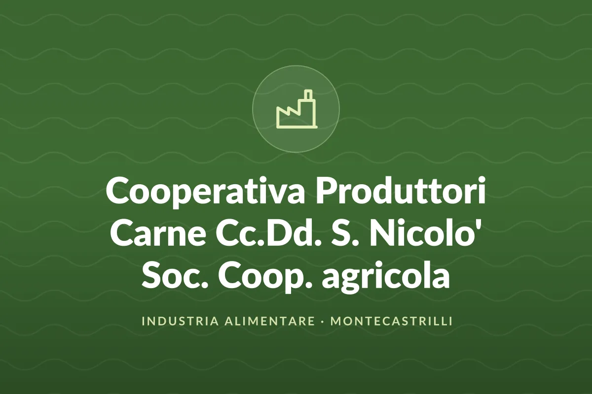 Cooperativa Produttori Carne Cc.Dd. S. Nicolo' Soc. Coop. agricola