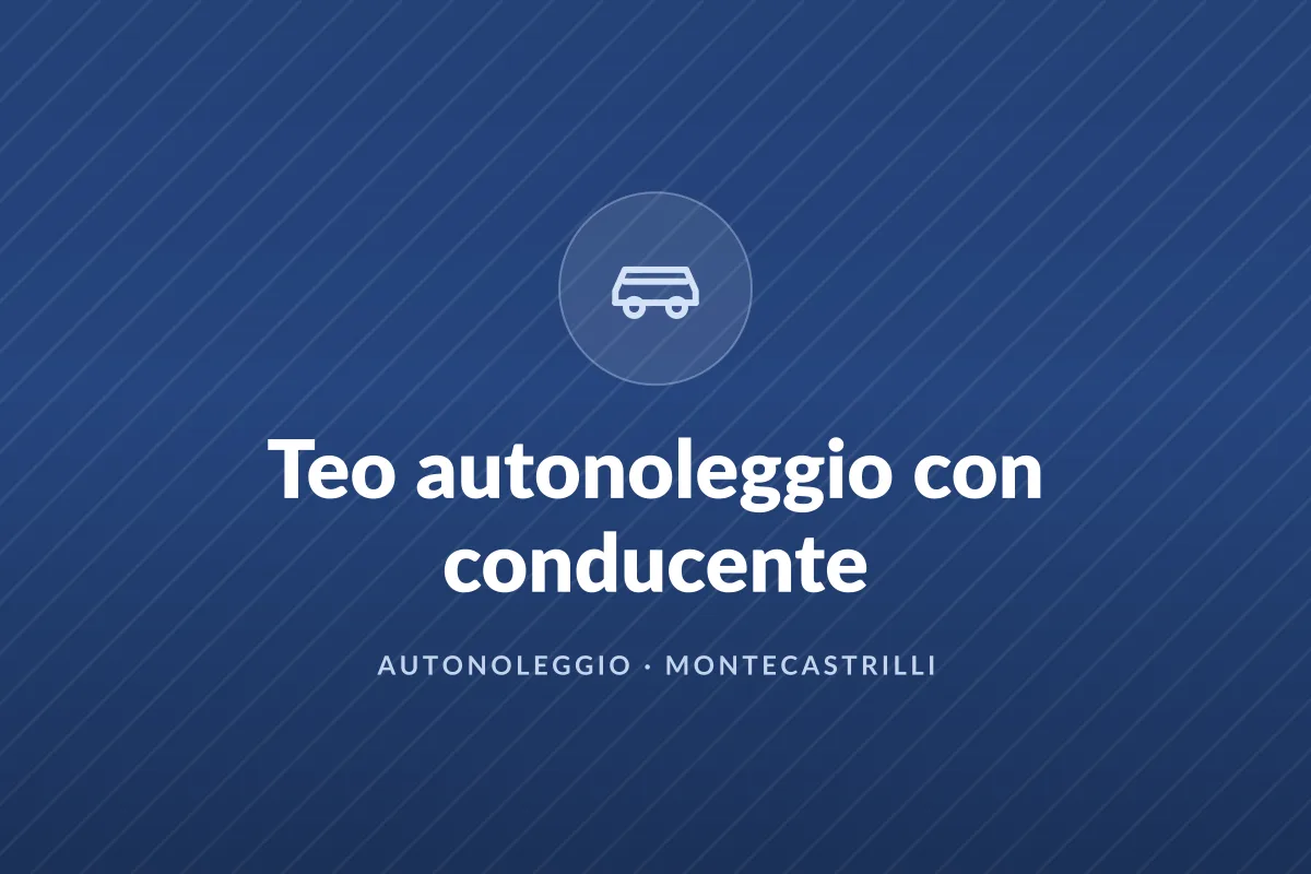 Teo autonoleggio con conducente