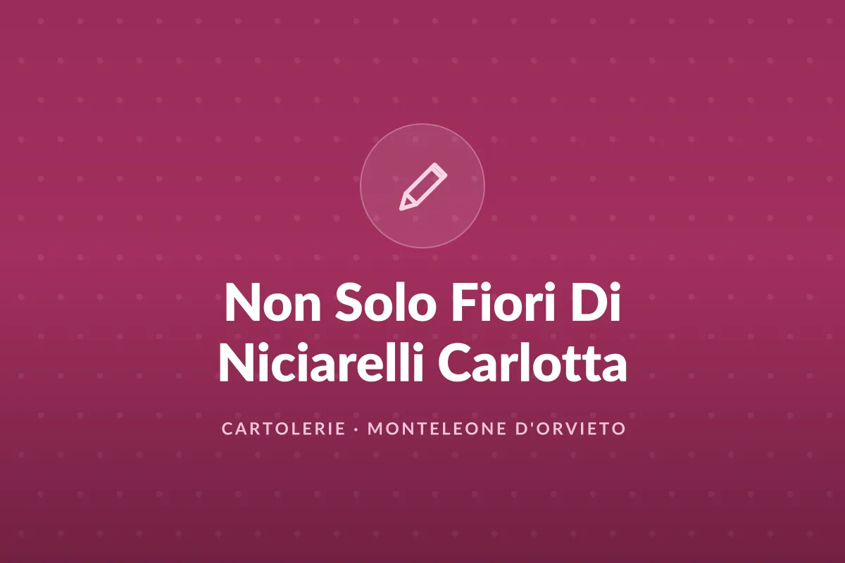 Non Solo Fiori Di Niciarelli Carlotta