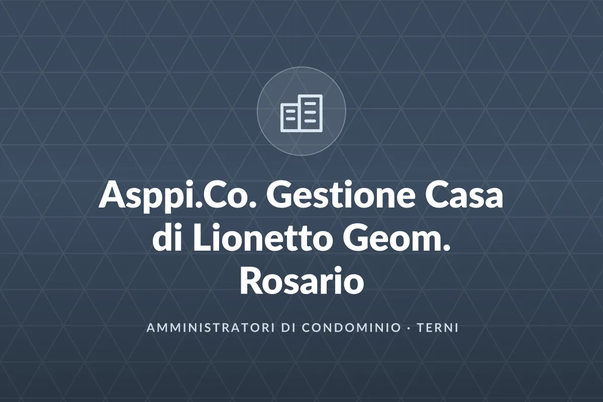 Asppi.Co. Gestione Casa di Lionetto Geom. Rosario