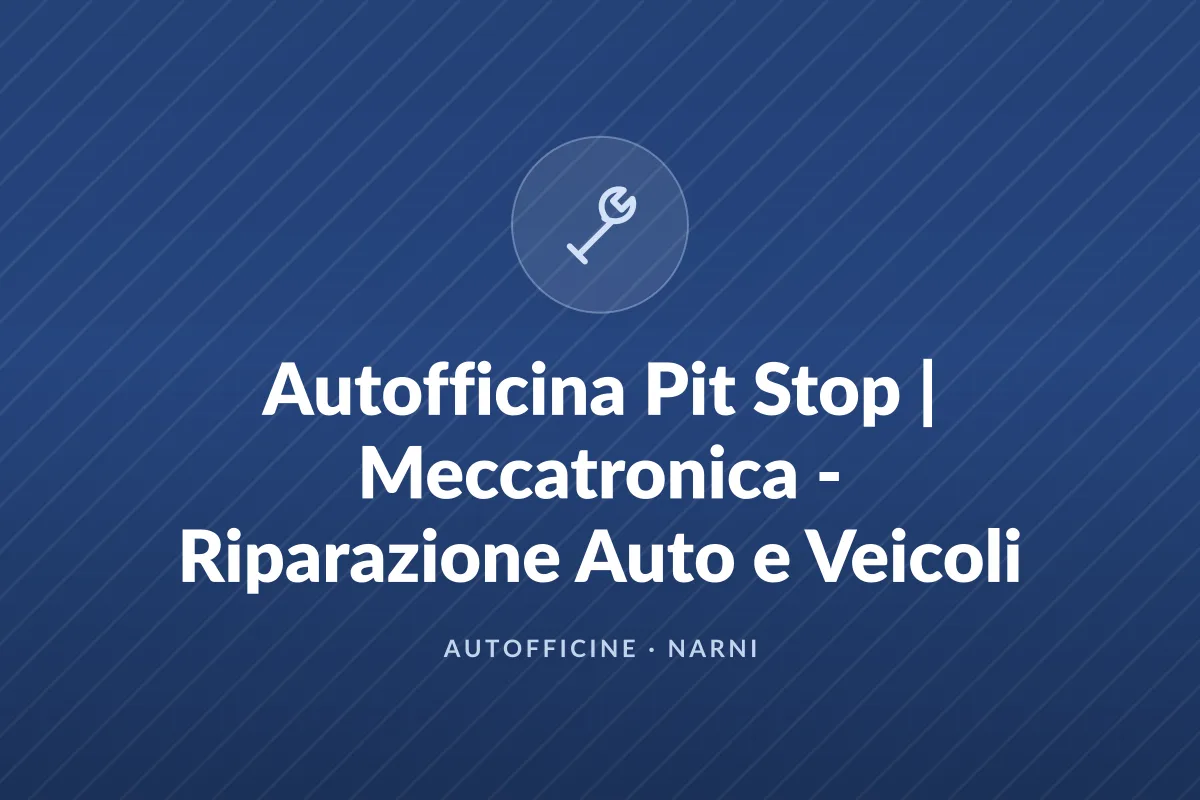 Autofficina Pit Stop | Meccatronica - Riparazione Auto e Veicoli