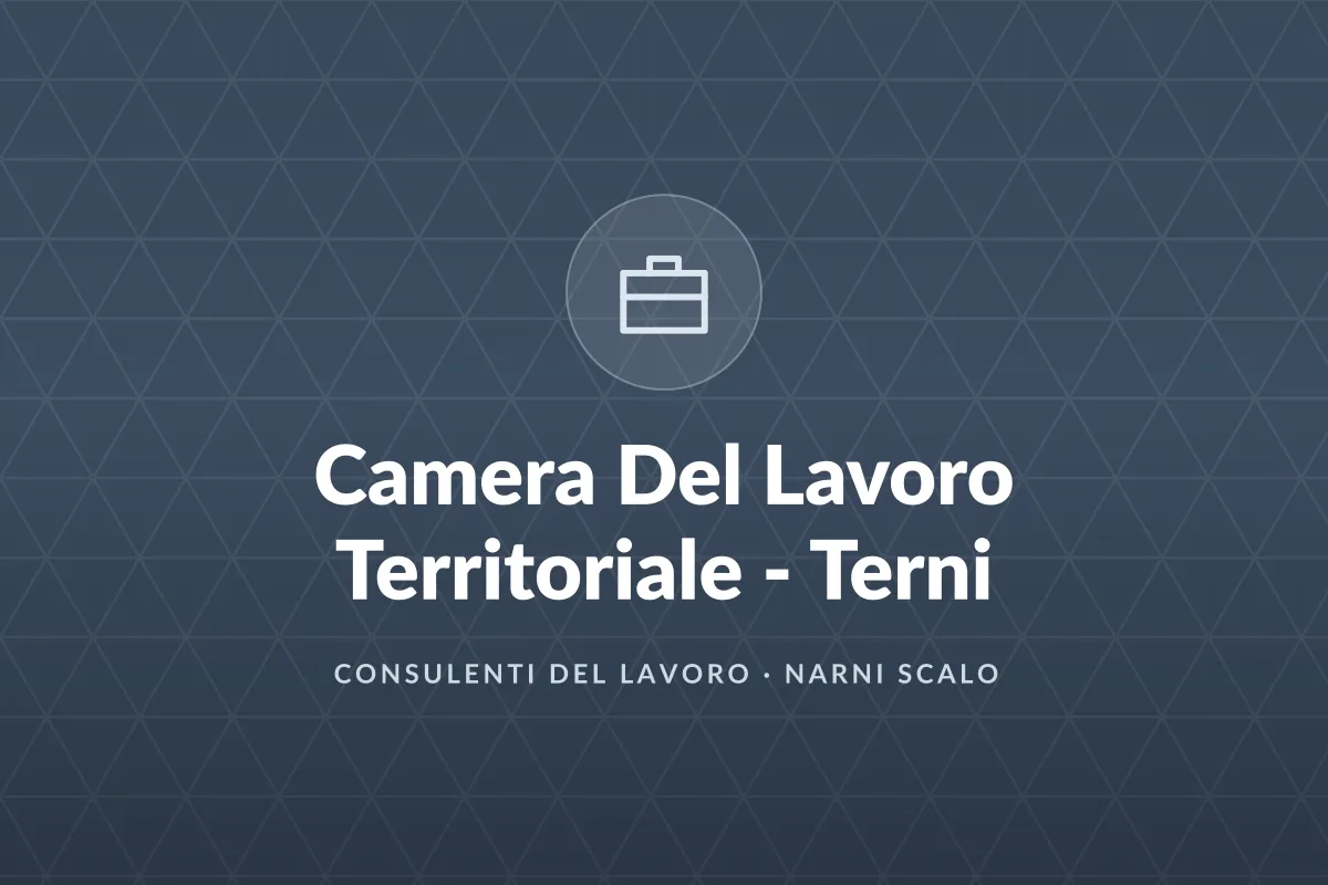 Camera Del Lavoro Territoriale - Terni