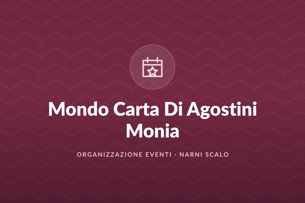 Mondo Carta Di Agostini Monia