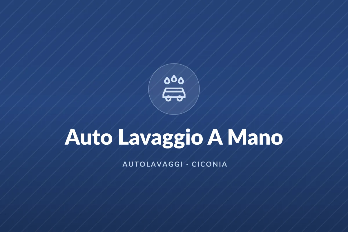 Auto Lavaggio A Mano