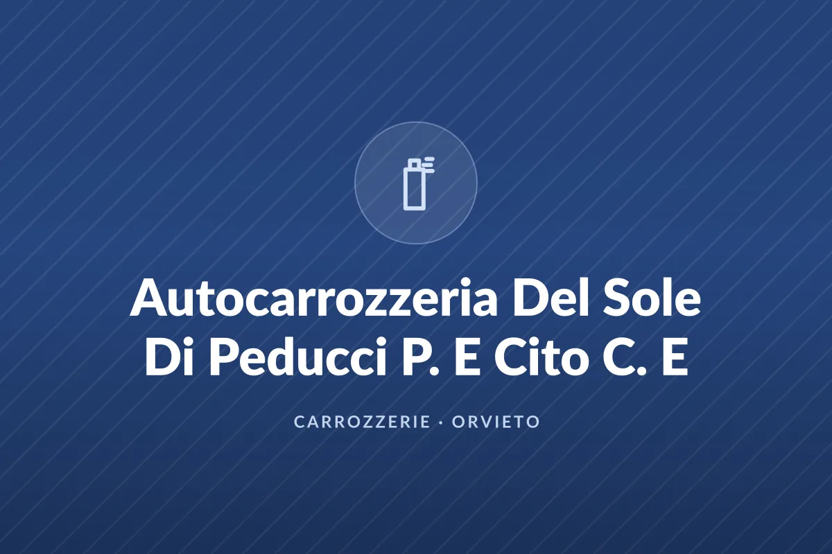 Autocarrozzeria Del Sole Di Peducci P. E Cito C. E