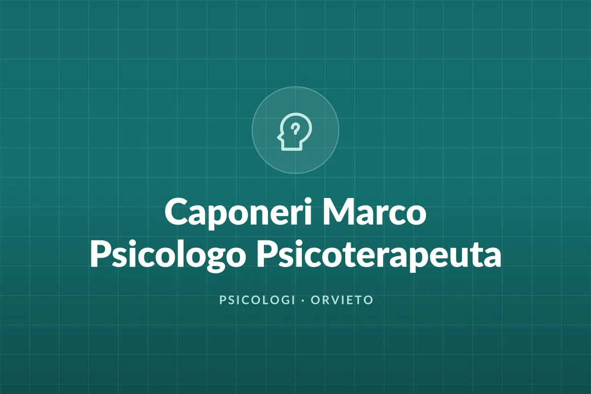 Caponeri Marco Psicologo Psicoterapeuta