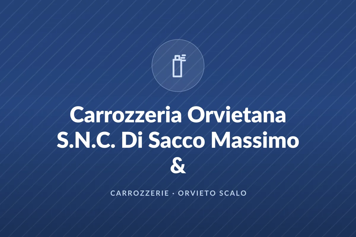 Carrozzeria Orvietana S.N.C. Di Sacco Massimo &