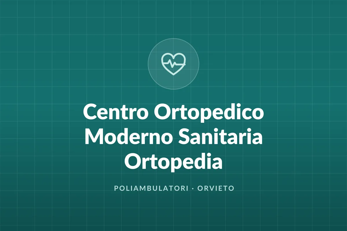 Centro Ortopedico Moderno Sanitaria Ortopedia