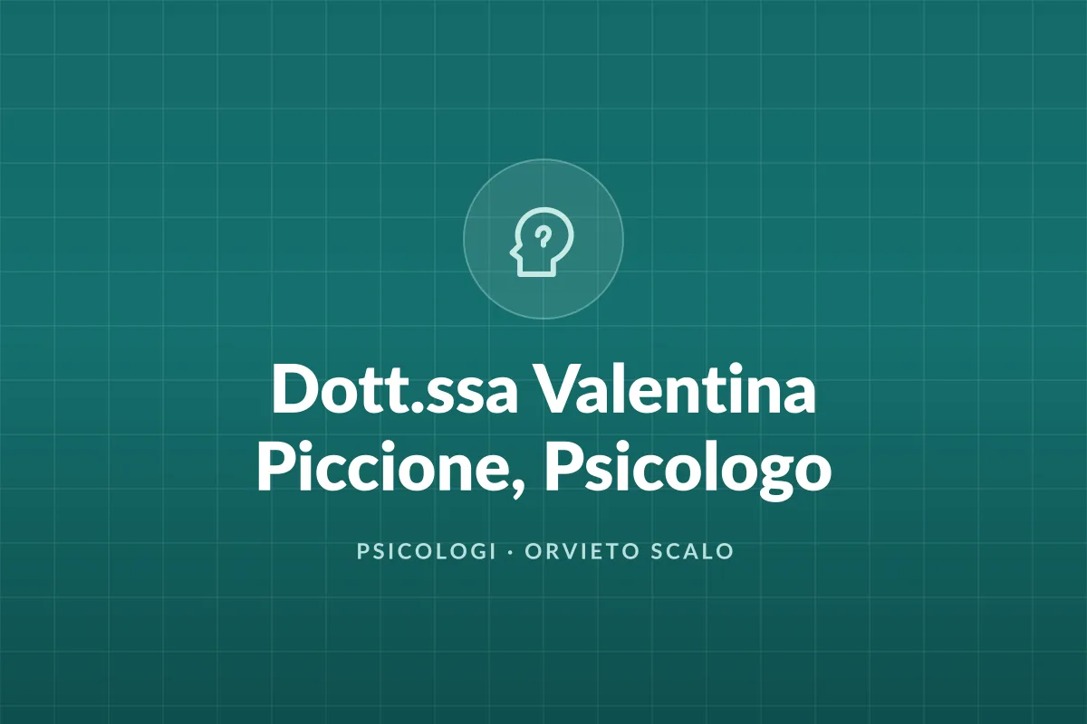 Dott.ssa Valentina Piccione, Psicologo