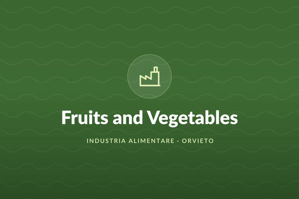 Fruits and Vegetables