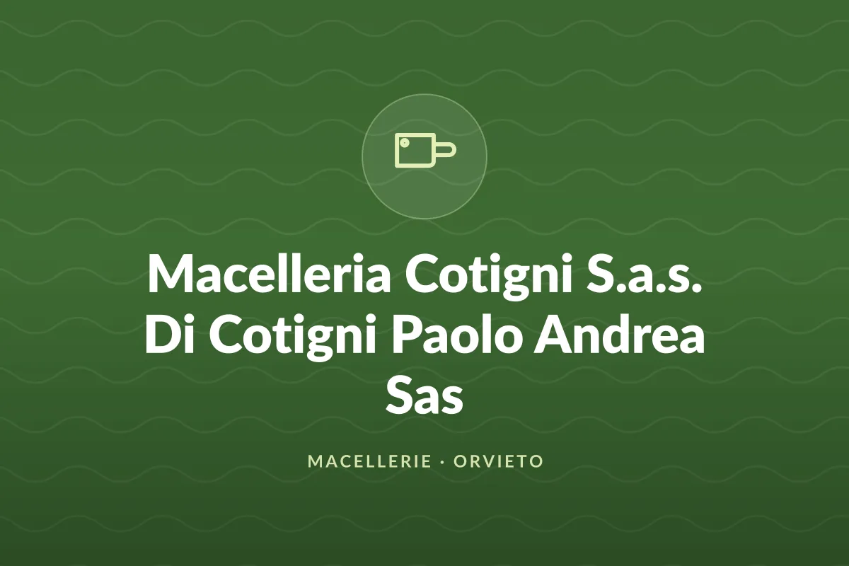 Macelleria Cotigni S.a.s. Di Cotigni Paolo Andrea Sas