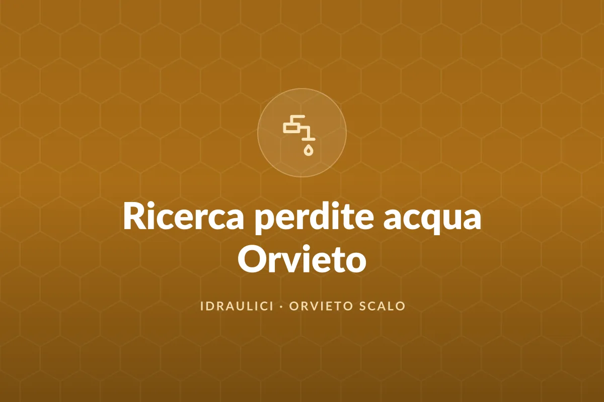 Ricerca perdite acqua Orvieto