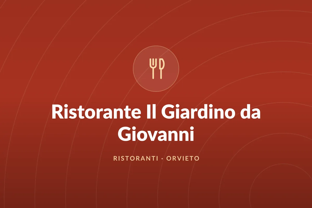 Ristorante Il Giardino da Giovanni