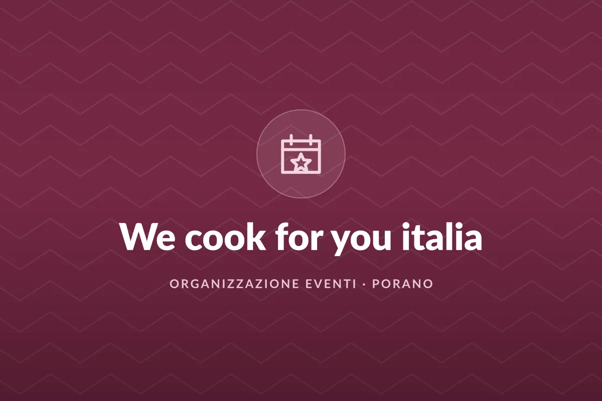 We cook for you italia
