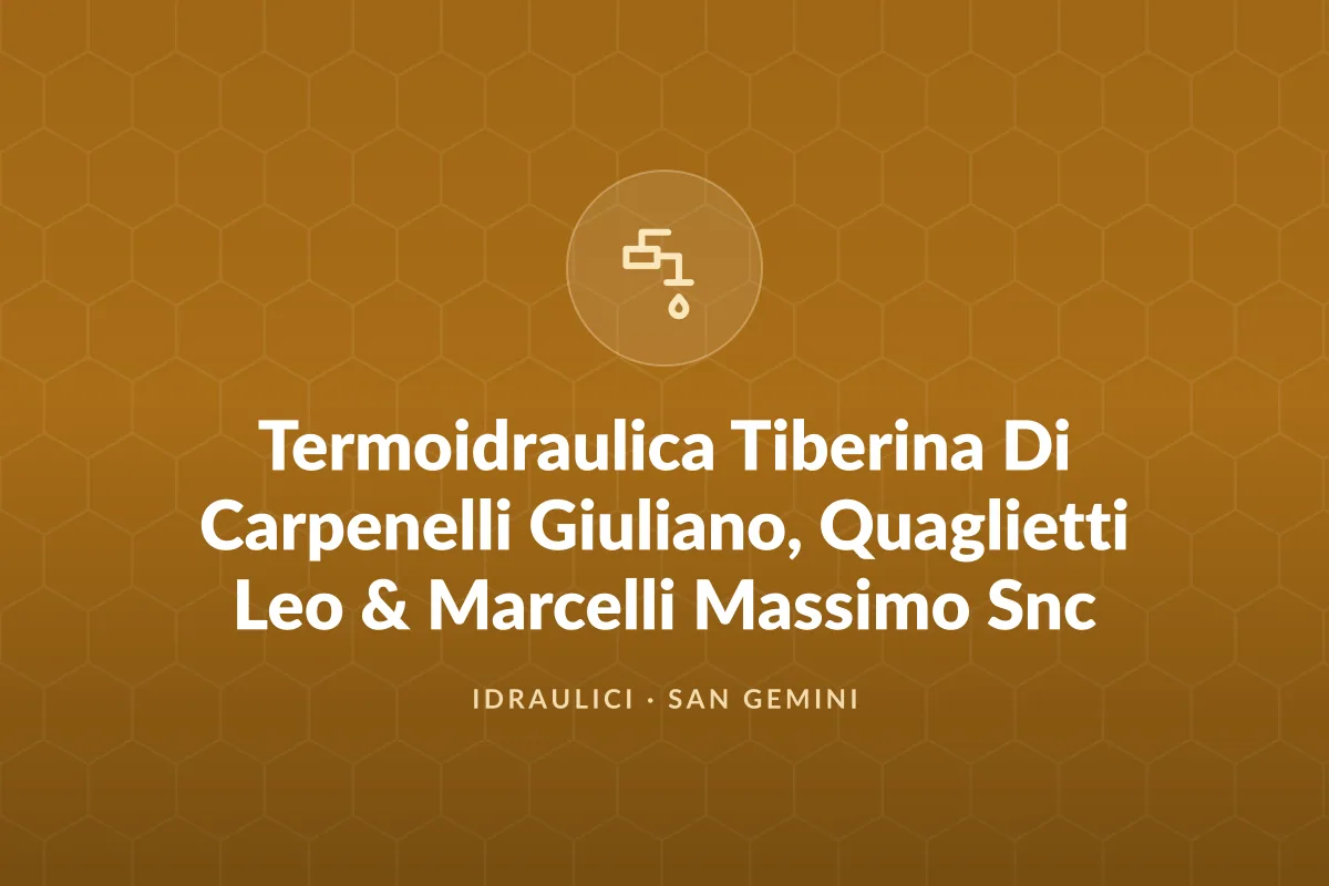 Termoidraulica Tiberina Di Carpenelli Giuliano, Quaglietti Leo & Marcelli Massimo Snc