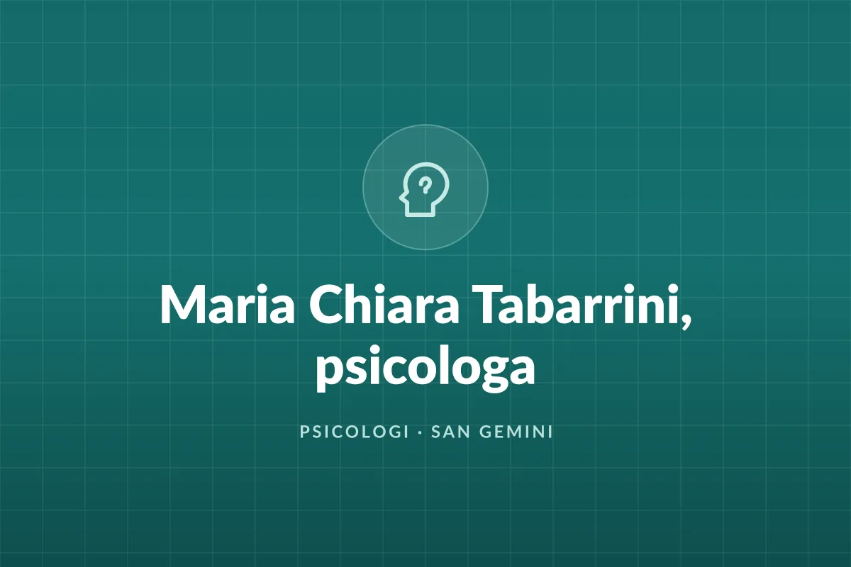 Maria Chiara Tabarrini, psicologa