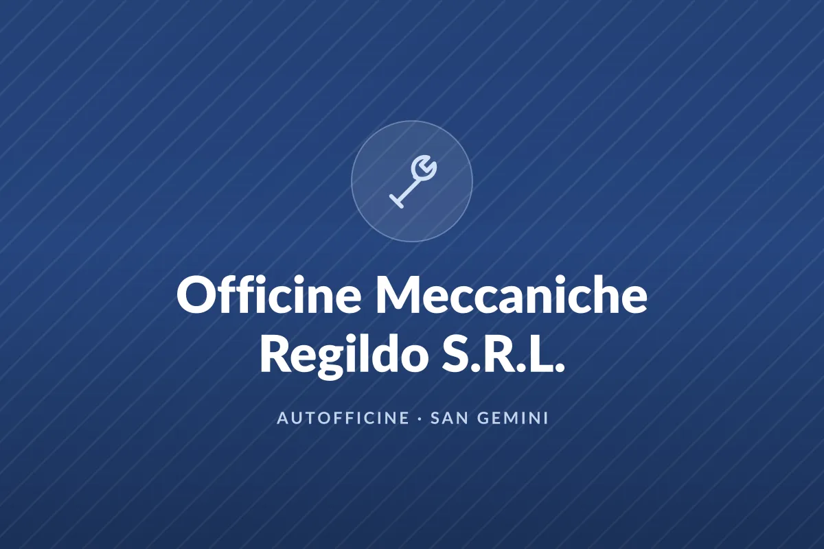 Officine Meccaniche Regildo S.R.L.