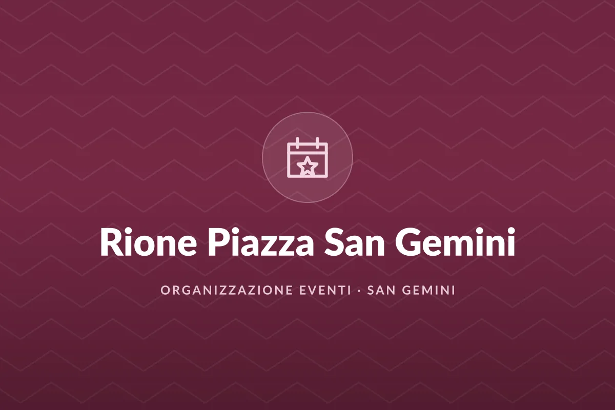 Rione Piazza San Gemini