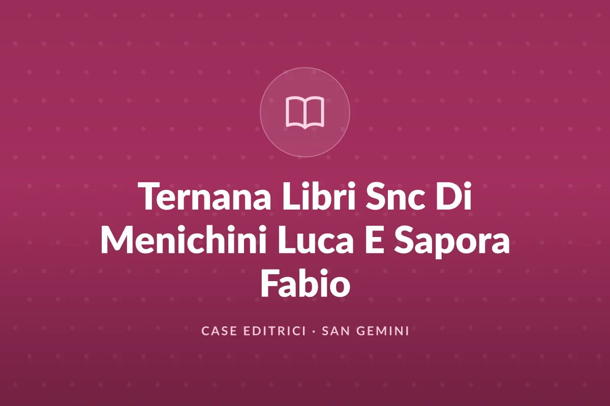 Ternana Libri Snc Di Menichini Luca E Sapora Fabio