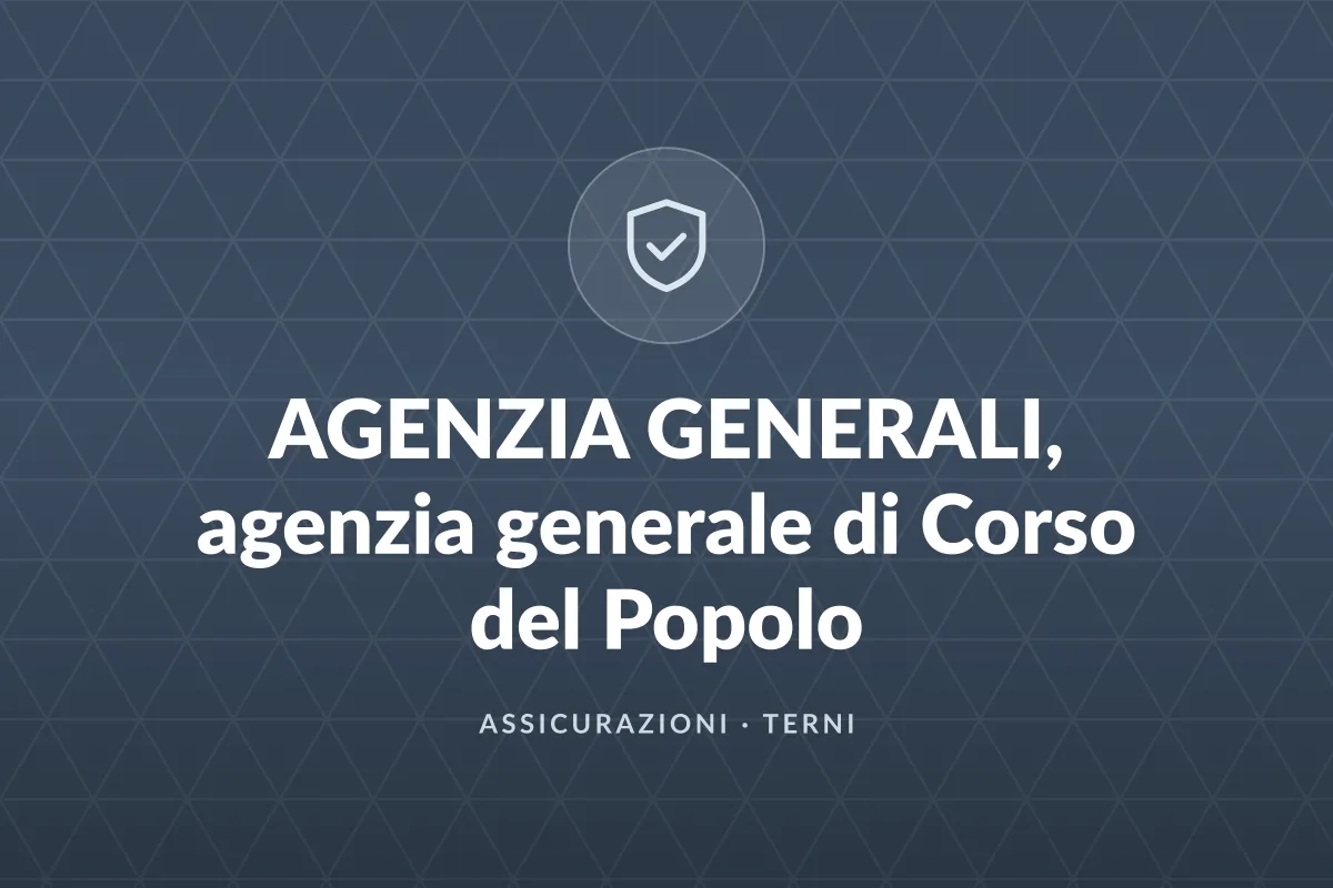AGENZIA GENERALI, agenzia generale di Corso del Popolo