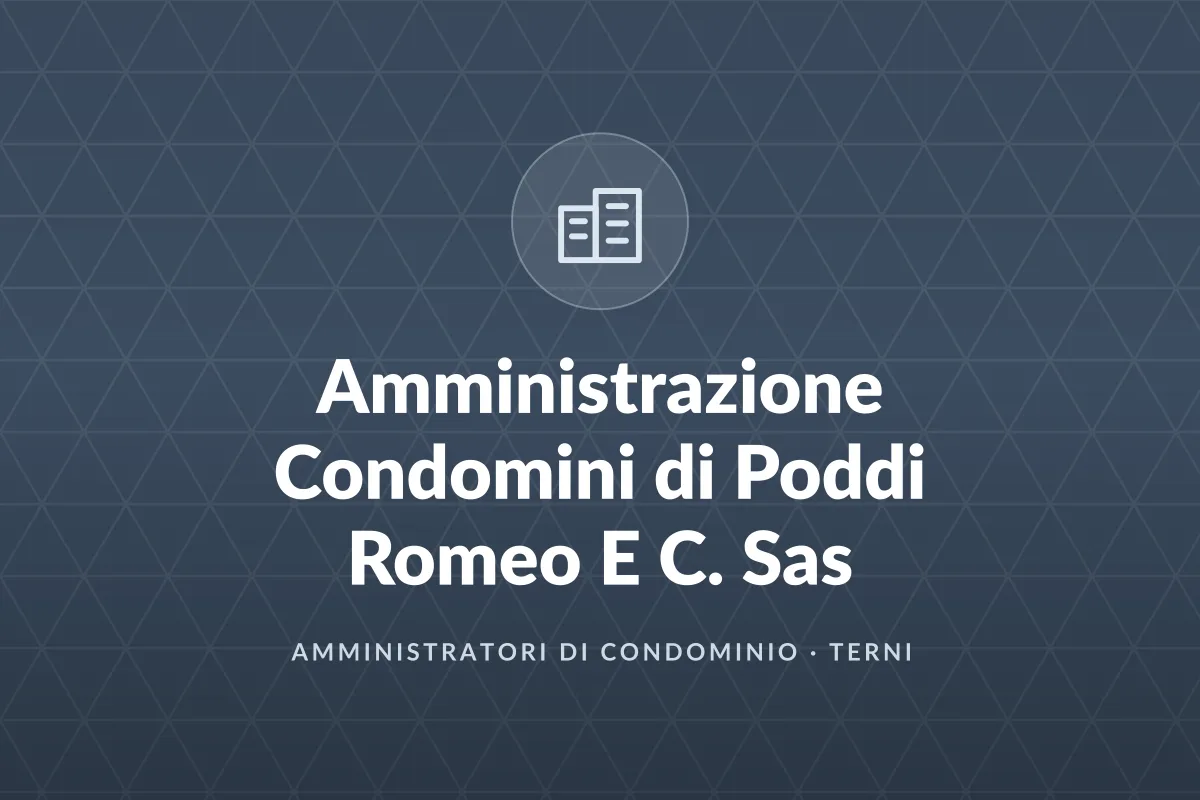 Amministrazione Condomini di Poddi Romeo E C. Sas