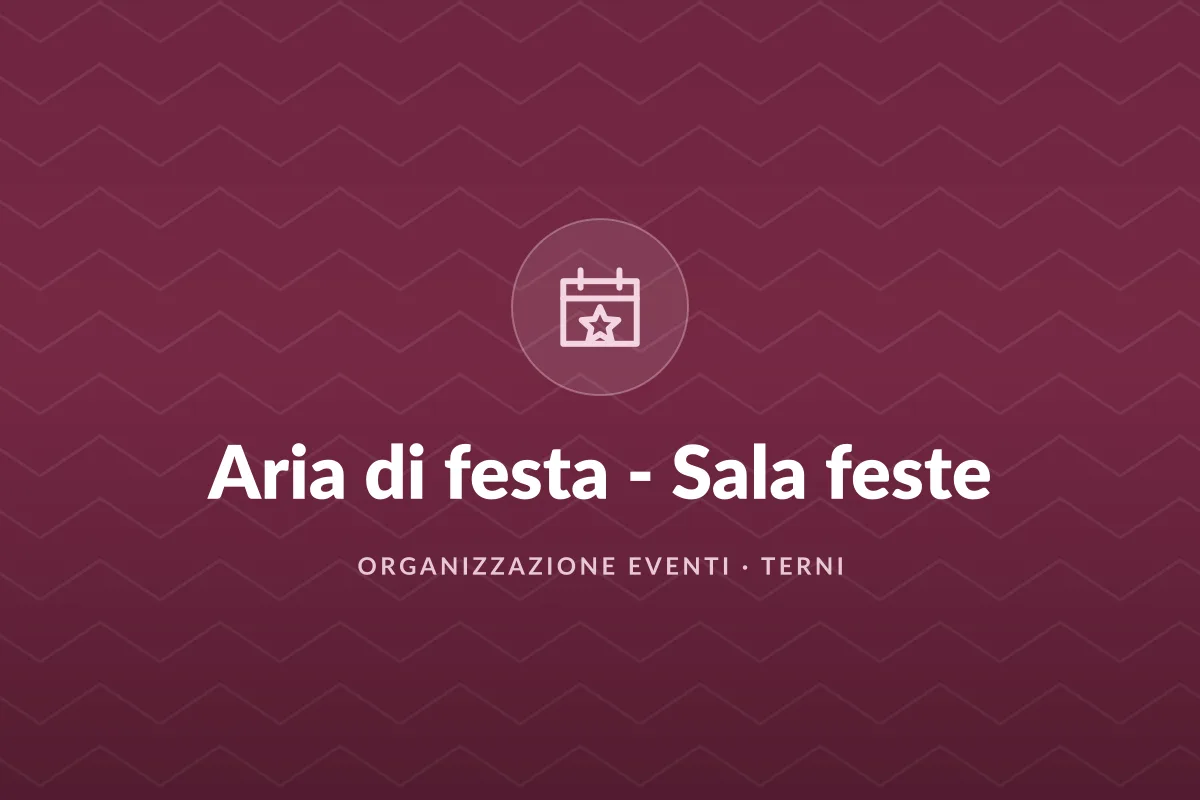 Aria di festa - Sala feste