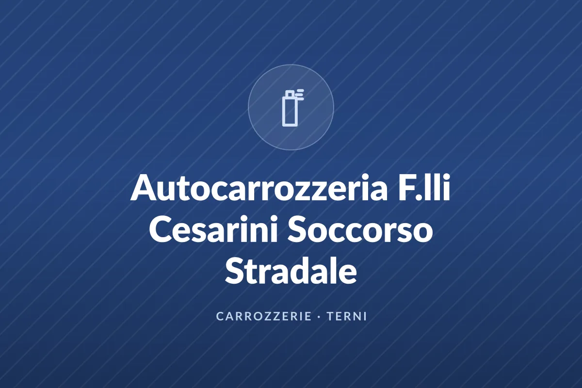 Autocarrozzeria F.lli Cesarini Soccorso Stradale