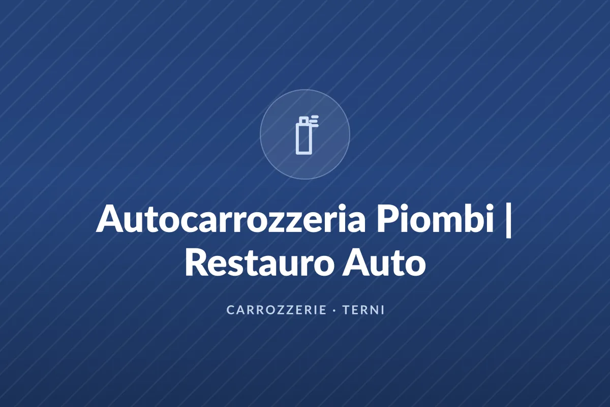 Autocarrozzeria Piombi | Restauro Auto
