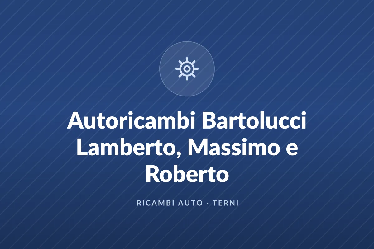 Autoricambi Bartolucci Lamberto, Massimo e Roberto