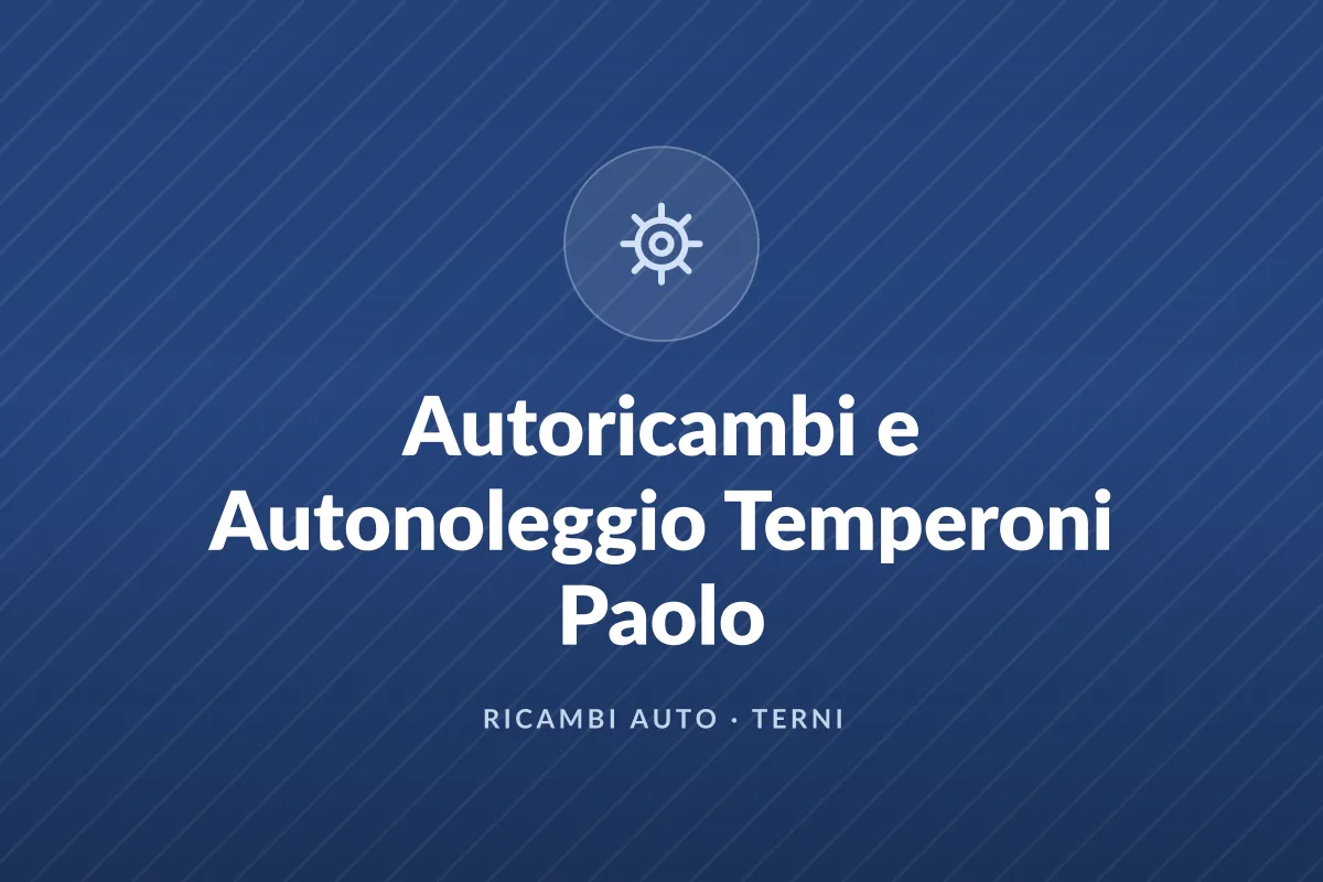 Autoricambi e Autonoleggio Temperoni Paolo