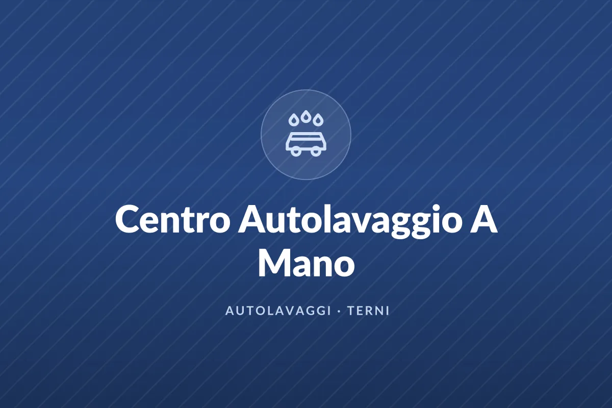 Centro Autolavaggio A Mano
