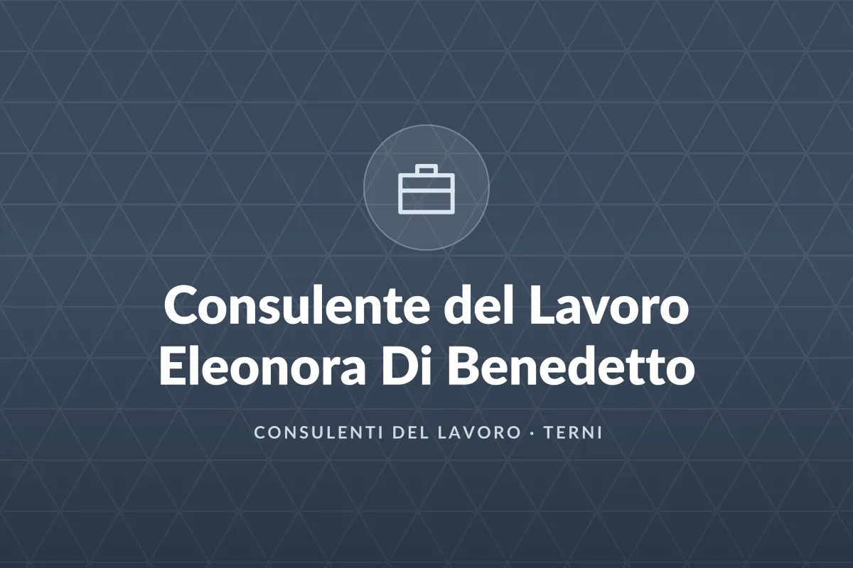 Consulente del Lavoro Eleonora Di Benedetto