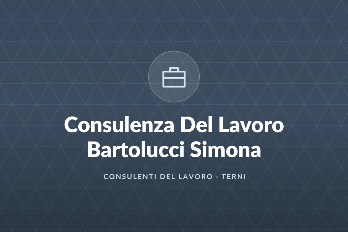 Consulenza Del Lavoro Bartolucci Simona